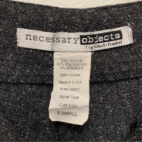 Vintage Necessary Objects Low Rise Tweed Shorts Size XS Cuffed Dressy Y2K 2000s - Picture 9 of 9